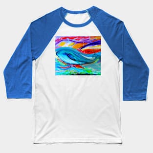 Whale Illustration Baseball T-Shirt